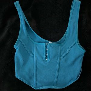 Forever 21 blue crop top